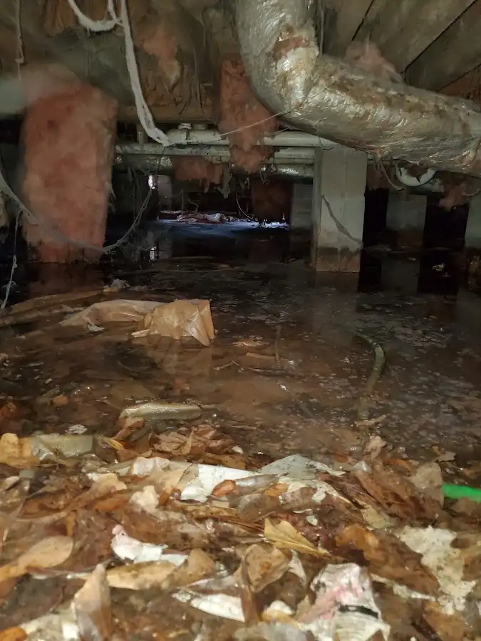 Crawl space flood assessment for Commercial Water Damage Restoration in Spotswood