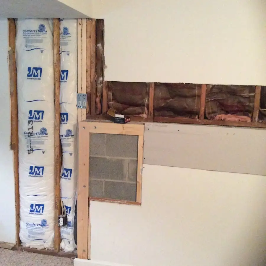 Wall insulation replacement during Contents Cleaning & Restoration in Spotswood